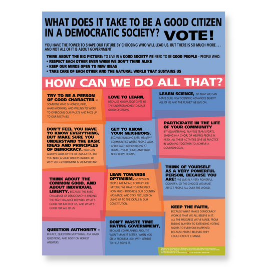 Poster: What Does It Take to Be a Good Citizen?
